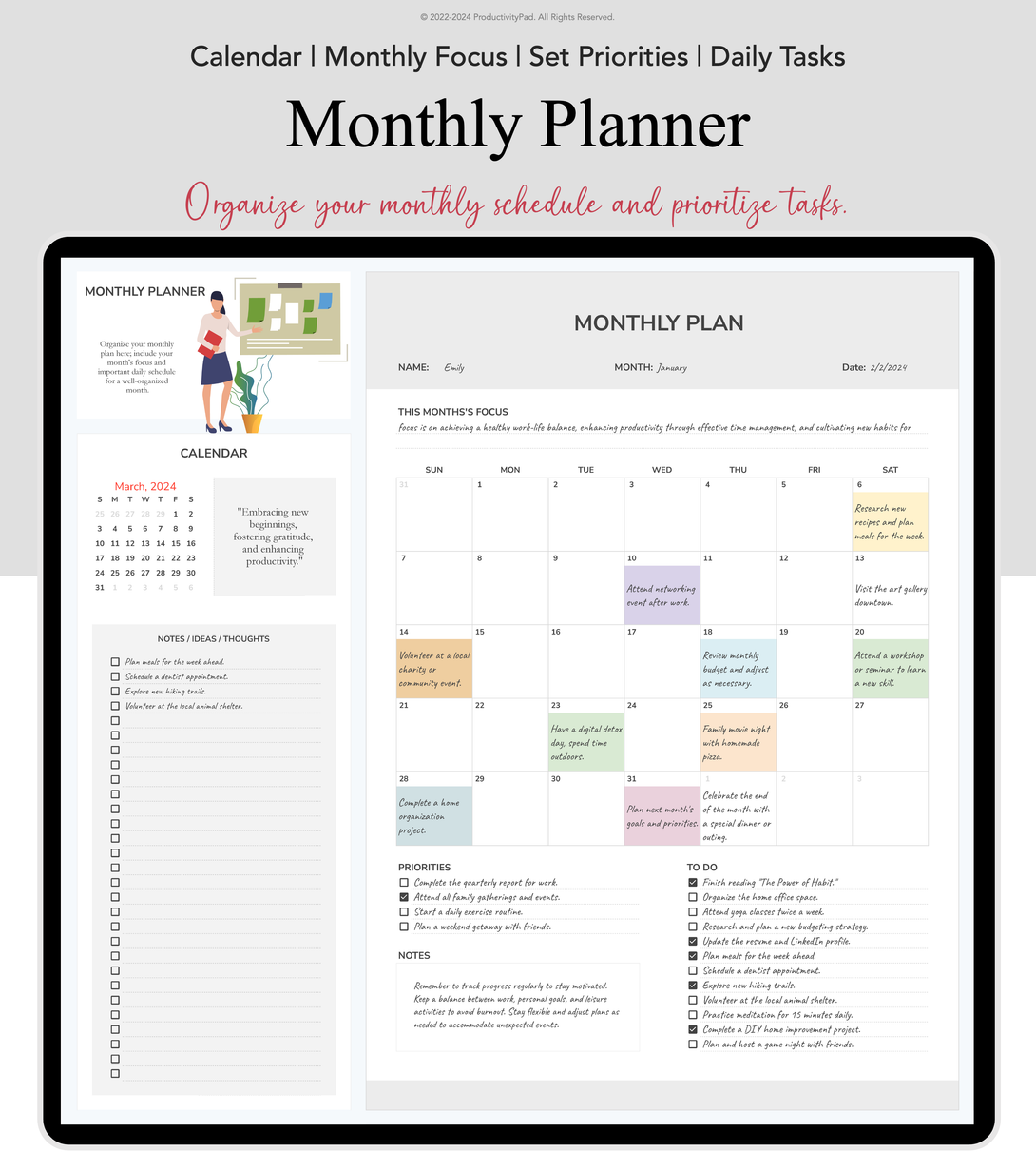 Ultimate Task Manager Google Sheets Planners Productivity Pad